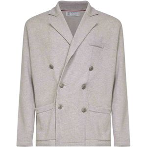 Brunello Cucinelli, Heren, Jassen, Beige, Maat: L Leer,