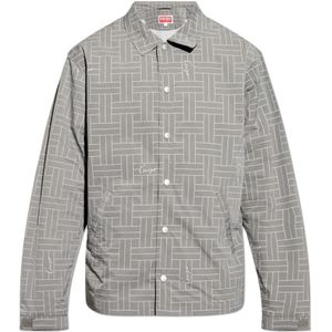 Kenzo, Heren, Jassen, Grijs, Maat: M Poliester,