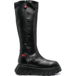 Love Moschino - Casual Enkellaarsjes - Zwart - Leer