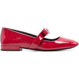 Versace, Dames, Schoenen, Rood, Maat: 39 EU Leer,