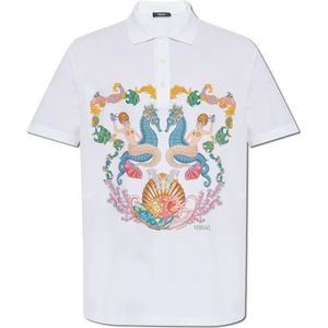 Versace, Heren, Tops, Wit, Maat: M