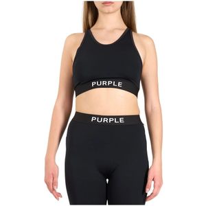 Purple Brand, Dames, Sport, Zwart, Maat: L Nylon,