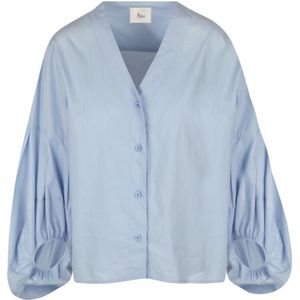 8Pm, Dames, Blouses & Shirts, Blauw, Maat: XS Katoen,