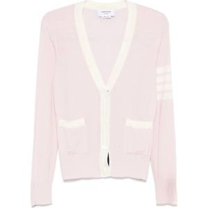 Thom Browne, Dames, Truien, Roze, Maat: XS Wol,
