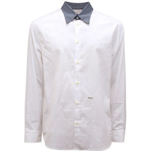 Dsquared2, Heren, Overhemden, Wit, Maat: S