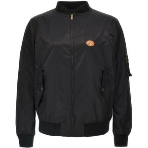 Valentino Garavani, Heren, Jassen, Zwart, Maat: L Leer,