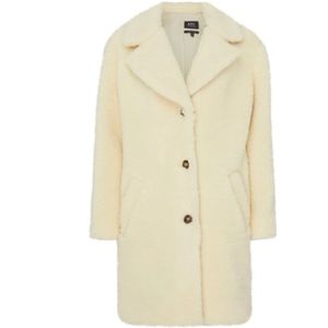 A.p.c., Dames, Mantels, Beige, Maat: M Katoen,