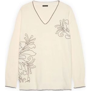 Fiorella Rubino, Dames, Truien, Wit, Maat: XS Tweed,