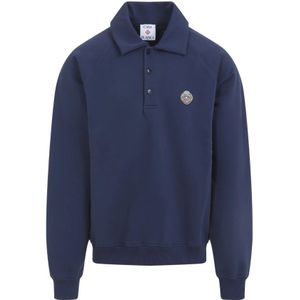 Casablanca, Heren, Sweatshirts & Hoodies, Blauw, Maat: L Katoen,