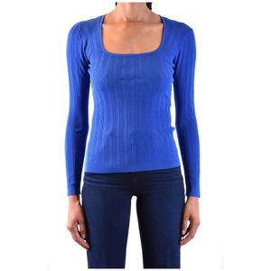 Diane Von Furstenberg, Dames, Truien, Blauw, Maat: XS Viscose,