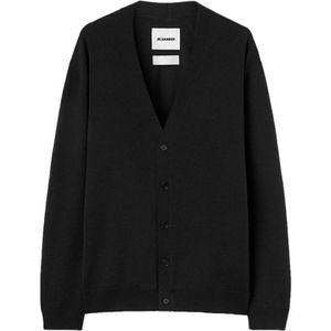 Jil Sander, Heren, Truien, Zwart, Maat: L Wol,