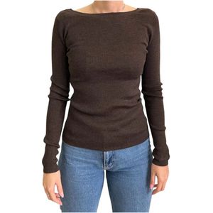 MC2 Saint Barth, Dames, Truien, Bruin, Maat: S Wol,