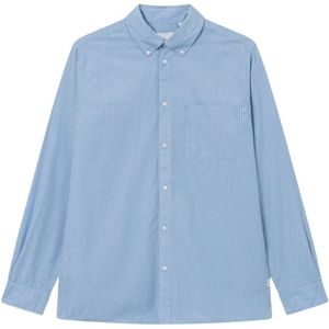 Les Deux, Heren, Overhemden, Blauw, Maat: S Katoen,