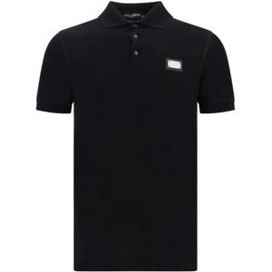 Dolce&Gabbana - Polo Shirt - Zwart - Katoen - Korte Mouwen