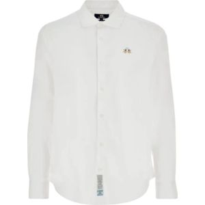 La Martina, Heren, Overhemden, Wit, Maat: L Katoen,