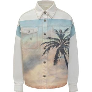 Palm Angels, Dames, Jassen, Veelkleurig, Maat: S Denim,