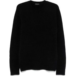 Roberto Collina, Heren, Truien, Zwart, Maat: M Katoen,