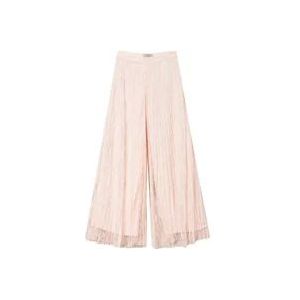 Twinset Roze Kant Palazzo Broek , Pink , Dames , Maat: XS