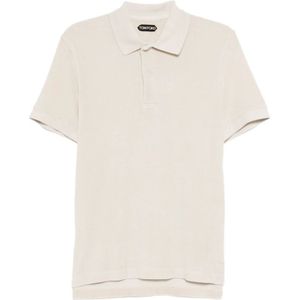 Tom Ford, Heren, Tops, Beige, Maat: M Katoen,