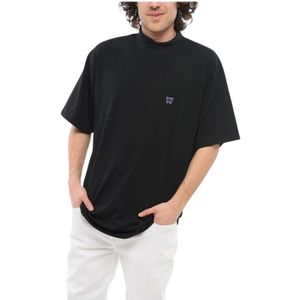 Needles, Heren, Tops, Zwart, Maat: M Poliester,