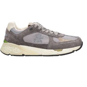 Premiata Sneakers van suède met technische stofinzetten , Gray , Heren , Maat: 41 EU