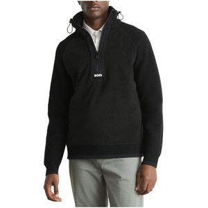 Hugo, Heren, Sweatshirts & Hoodies, Zwart, Maat: 2XL Fleece,