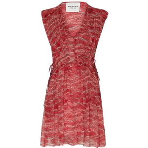 Marant étoile, Dames, Jurken, Rood, Maat: S Leer,