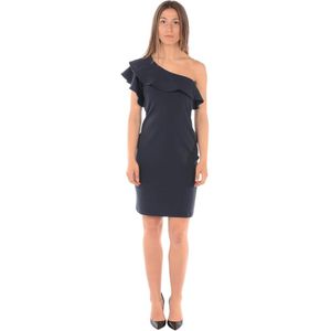 Liu Jo, Dames, Jurken, Blauw, Maat: M Poliester,