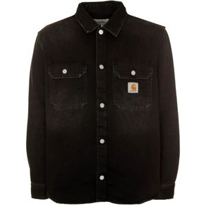 Carhartt Wip, Heren, Jassen, Zwart, Maat: L Denim,