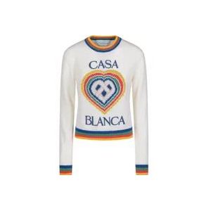 Casablanca Hart Logo Trui Wit Multikleur , White , Dames , Maat: M