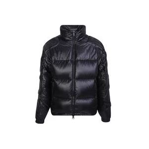 Burberry Gewatteerde jas met nylon funnel neck , Black , Heren , Maat: L