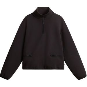 Woolrich, Dames, Sweatshirts & Hoodies, Zwart, Maat: S Katoen,