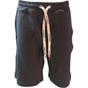 Peuterey Grijze Katoenen Logo Achter Shorts , Gray , Heren , Maat: M