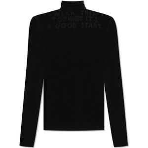 MM6 Maison Margiela, Heren, Truien, Zwart, Maat: L Wol,