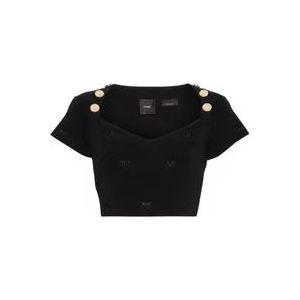 Pinko T-Hemden , Black , Dames , Maat: XS