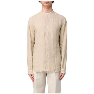 Brooksfield - Overhemden - Beige - 100% Linnen