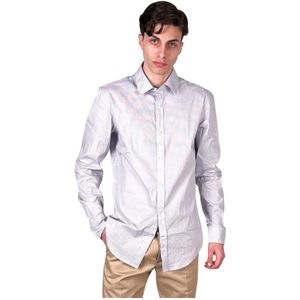 Mauro Grifoni, Heren, Overhemden, Wit, Maat: M Katoen,