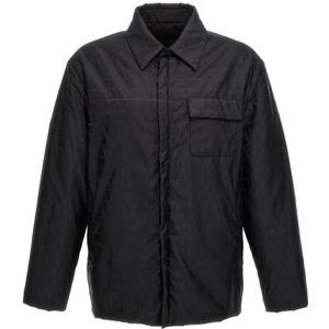 Valentino Garavani, Heren, Jassen, Zwart, Maat: S Nylon,