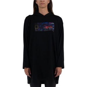 MM6 Maison Margiela, Dames, Sweatshirts & Hoodies, Zwart, Maat: M Katoen,