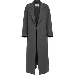 Max Mara, Dames, Mantels, Grijs, Maat: M Wol,