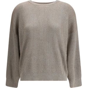 Brunello Cucinelli, Heren, Truien, Beige, Maat: L Katoen,