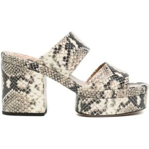 Chloé, Dames, Schoenen, Grijs, Maat: 39 EU Leer,