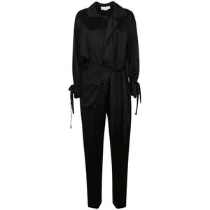Victoria Beckham, Dames, Jumpsuits & Playsuits, Zwart, Maat: S Viscose,