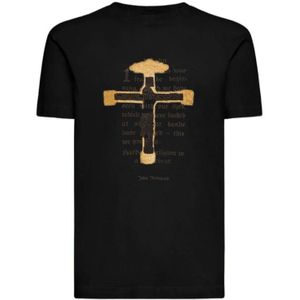 John Richmond, Heren, Tops, Zwart, Maat: S Katoen,