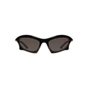 Balenciaga Bat rechthoek zonnebril , Black , Dames , Maat: 59 MM