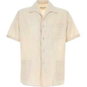 Maison Margiela, Heren, Overhemden, Beige, Maat: XL Katoen,