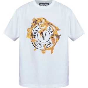 Versace Jeans Couture, Heren, Tops, Blauw, Maat: L