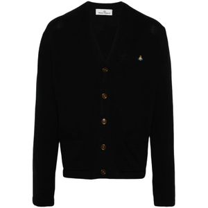 Vivienne Westwood, Heren, Truien, Zwart, Maat: M Katoen,