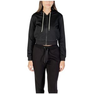 Guess, Dames, Sweatshirts & Hoodies, Zwart, Maat: L Katoen,