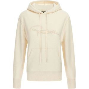 Roberto Cavalli, Dames, Sweatshirts & Hoodies, Beige, Maat: M Wol,